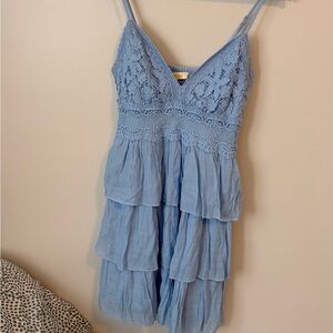 Rebellion Again Tiered Ruffle Mini Dress - NWT!